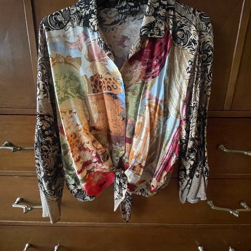Carole Little Multicolor Artistic Blouse